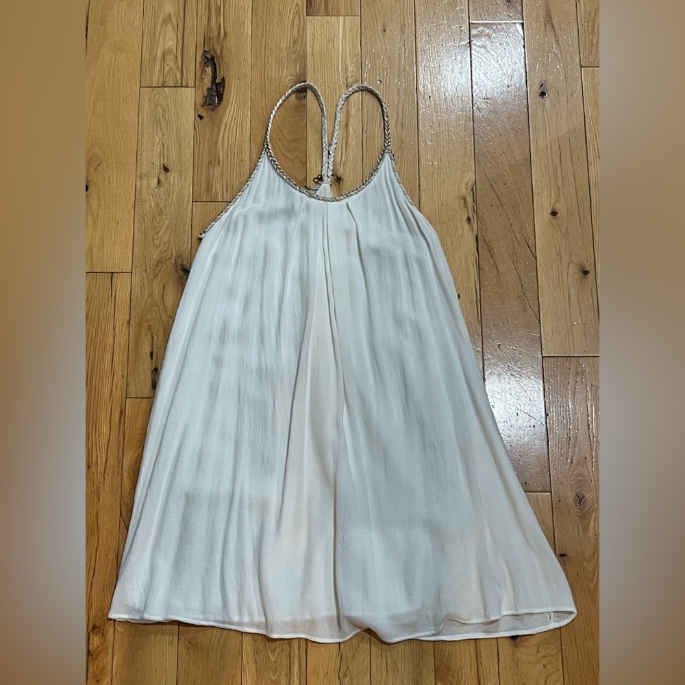 Andy & Lucy Ivory Gold Braided Halter Top Boho Womens Size Small